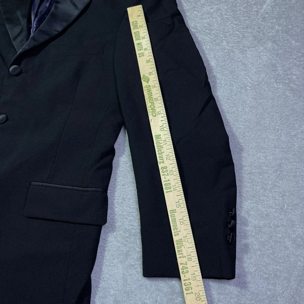 Chaps Ralph Lauren Men's Black Wool Formal Tuxedo Blazer Coat Made in USA Career